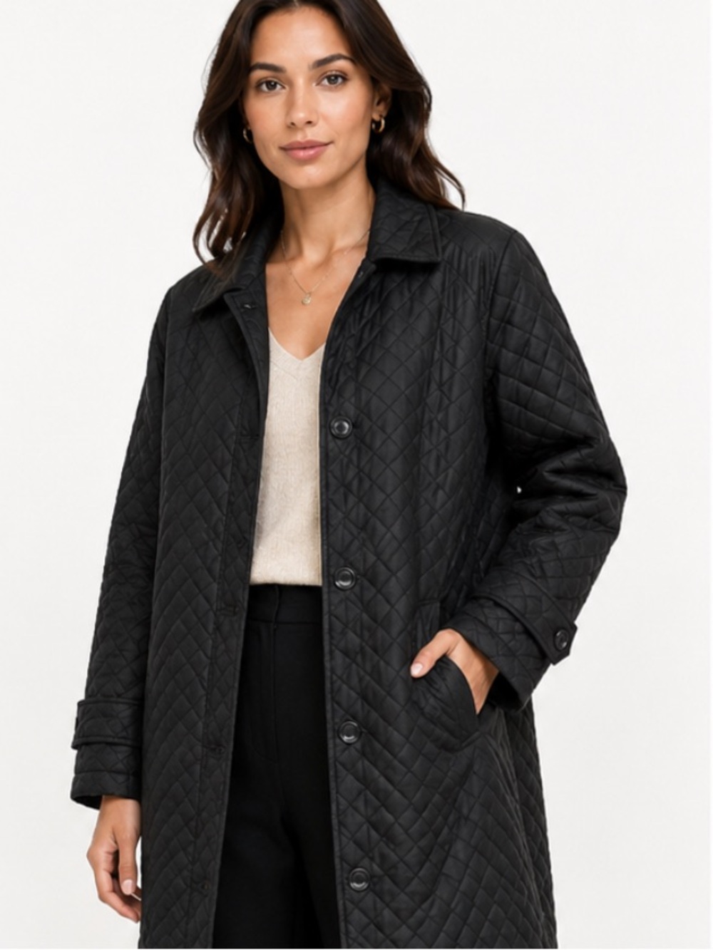 Burberry diamond quilted trench coat jacket
